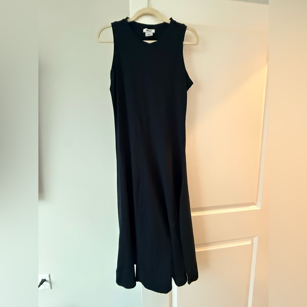DKNY Black Sleeveless Maxi Dress